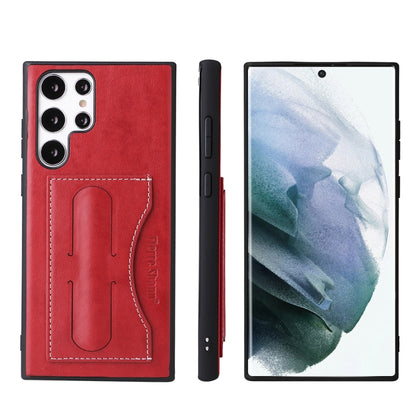 Fierre Shann Full Coverage Leather Phone Case, For Samsung Galaxy S22 5G, For Samsung Galaxy S22+ 5G, For Samsung Galaxy S22 Ultra 5G
