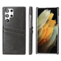 Fierre Shann Retro Oil Wax Texture PU Leather Phone Case with Card Slots, For Samsung Galaxy S22 Ultra 5G, For Samsung Galaxy S22+ 5G, For Samsung Galaxy S22 5G