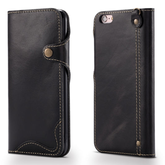 Denior Oil Wax Cowhide Magnetic Button Horizontal Flip Leather Case with Card Slots & Wallet, For iPhone 6, For iPhone 6 Plus / 6s Plus, For iPhone 7 / 8, For iPhone 7 Plus / 8 Plus, For iPhone X / XS, For Galaxy S8, For iPhone XR, For Galaxy S8 Plus��...