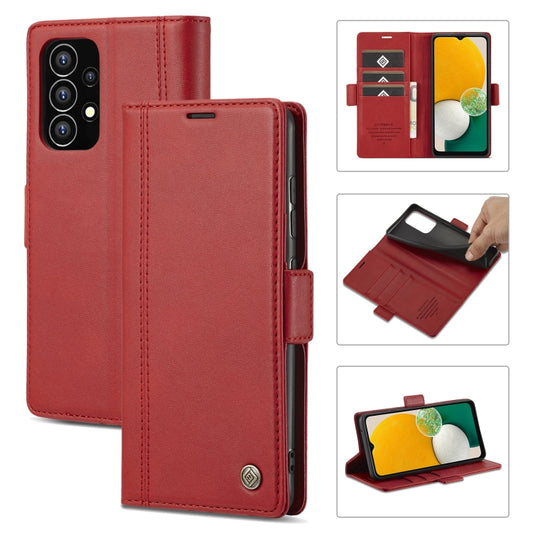 LC.IMEEKE Magnetic Buckle PU + TPU Leather Phone Case, For Samsung Galaxy A53 5G