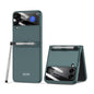 GKK Integrated Ultra-thin Full Coverage Phone Flip Case with Pen, For Samsung Galaxy Z Flip3 5G