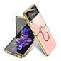 GKK Integrated Solid Color Plating Phone Case with Ring Holder, For Samsung Galaxy Z Flip3 5G