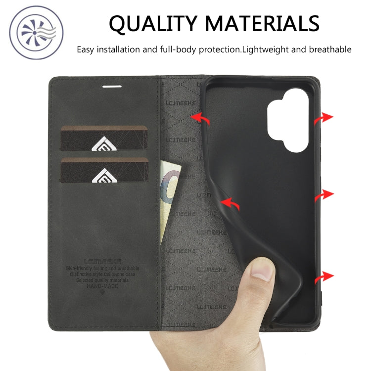 LC.IMEEKE Strong Magnetism Ultra-thin Matte Leather Case, For Samsung Galaxy A13 4G, For Samsung Galaxy A73 5G