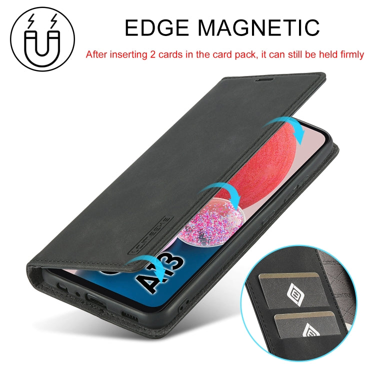 LC.IMEEKE Strong Magnetism Ultra-thin Matte Leather Case, For Samsung Galaxy A13 4G, For Samsung Galaxy A73 5G