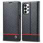 LC.IMEEKE Carbon Fiber Horizontal Flip Leather Phone Case, For Samsung Galaxy A23 5G