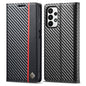 LC.IMEEKE Carbon Fiber Horizontal Flip Leather Phone Case, For Samsung Galaxy A23 5G