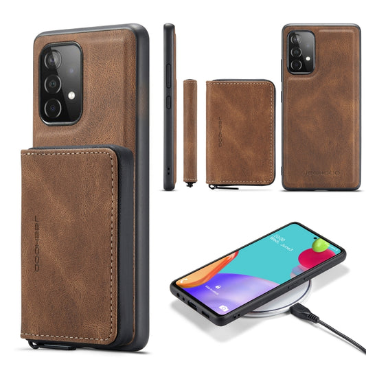 JEEHOOD Magnetic Zipper Horizontal Flip Phone Leather Case, For Samsung Galaxy A33 5G