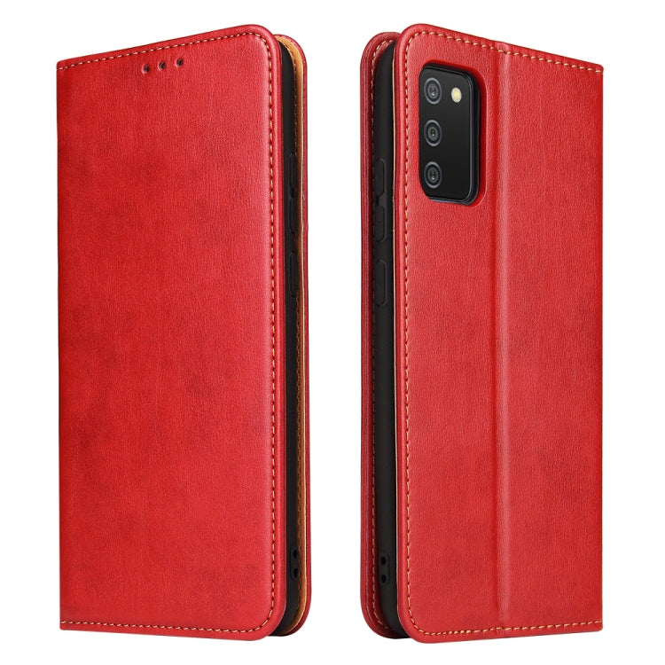 Fierre Shann PU Genuine Leather Texture Leather Phone Case, For Samsung Galaxy A02s, For Samsung Galaxy A12, For Samsung Galaxy A13 5G, For Samsung Galaxy A22 5G, For Samsung Galaxy A33 5G, For Samsung Galaxy A53 5G, For Samsung Galaxy A73 5G����������...