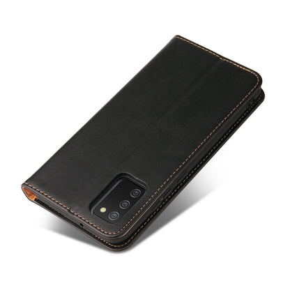 Fierre Shann PU Genuine Leather Texture Leather Phone Case, For Samsung Galaxy A02s, For Samsung Galaxy A12, For Samsung Galaxy A13 5G, For Samsung Galaxy A22 5G, For Samsung Galaxy A33 5G, For Samsung Galaxy A53 5G, For Samsung Galaxy A73 5G����������...
