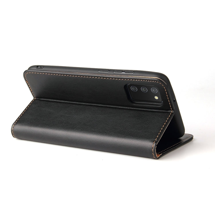 Fierre Shann PU Genuine Leather Texture Leather Phone Case, For Samsung Galaxy A02s, For Samsung Galaxy A12, For Samsung Galaxy A13 5G, For Samsung Galaxy A22 5G, For Samsung Galaxy A33 5G, For Samsung Galaxy A53 5G, For Samsung Galaxy A73 5G����������...