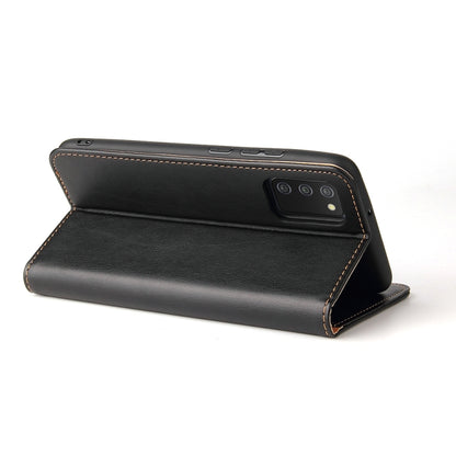 Fierre Shann PU Genuine Leather Texture Leather Phone Case, For Samsung Galaxy A02s, For Samsung Galaxy A12, For Samsung Galaxy A13 5G, For Samsung Galaxy A22 5G, For Samsung Galaxy A33 5G, For Samsung Galaxy A53 5G, For Samsung Galaxy A73 5G����������...