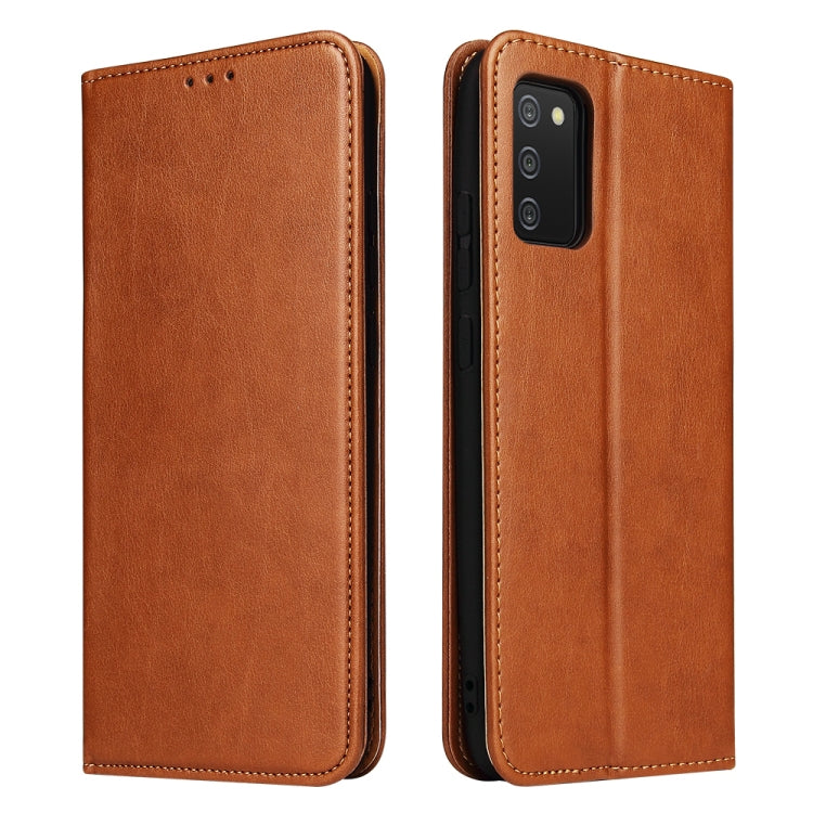 Fierre Shann PU Genuine Leather Texture Leather Phone Case, For Samsung Galaxy A02s, For Samsung Galaxy A12, For Samsung Galaxy A13 5G, For Samsung Galaxy A22 5G, For Samsung Galaxy A33 5G, For Samsung Galaxy A53 5G, For Samsung Galaxy A73 5G����������...