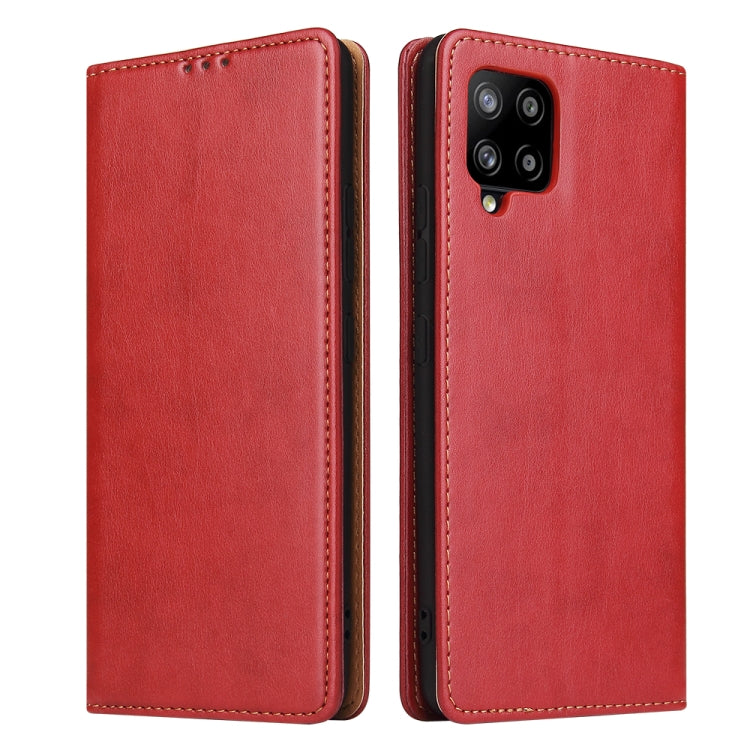 Fierre Shann PU Genuine Leather Texture Leather Phone Case, For Samsung Galaxy A02s, For Samsung Galaxy A12, For Samsung Galaxy A13 5G, For Samsung Galaxy A22 5G, For Samsung Galaxy A33 5G, For Samsung Galaxy A53 5G, For Samsung Galaxy A73 5G����������...