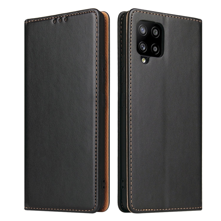 Fierre Shann PU Genuine Leather Texture Leather Phone Case, For Samsung Galaxy A02s, For Samsung Galaxy A12, For Samsung Galaxy A13 5G, For Samsung Galaxy A22 5G, For Samsung Galaxy A33 5G, For Samsung Galaxy A53 5G, For Samsung Galaxy A73 5G����������...