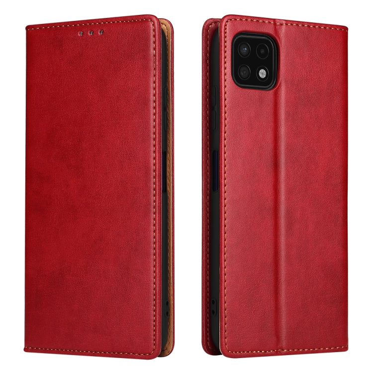 Fierre Shann PU Genuine Leather Texture Leather Phone Case, For Samsung Galaxy A02s, For Samsung Galaxy A12, For Samsung Galaxy A13 5G, For Samsung Galaxy A22 5G, For Samsung Galaxy A33 5G, For Samsung Galaxy A53 5G, For Samsung Galaxy A73 5G����������...