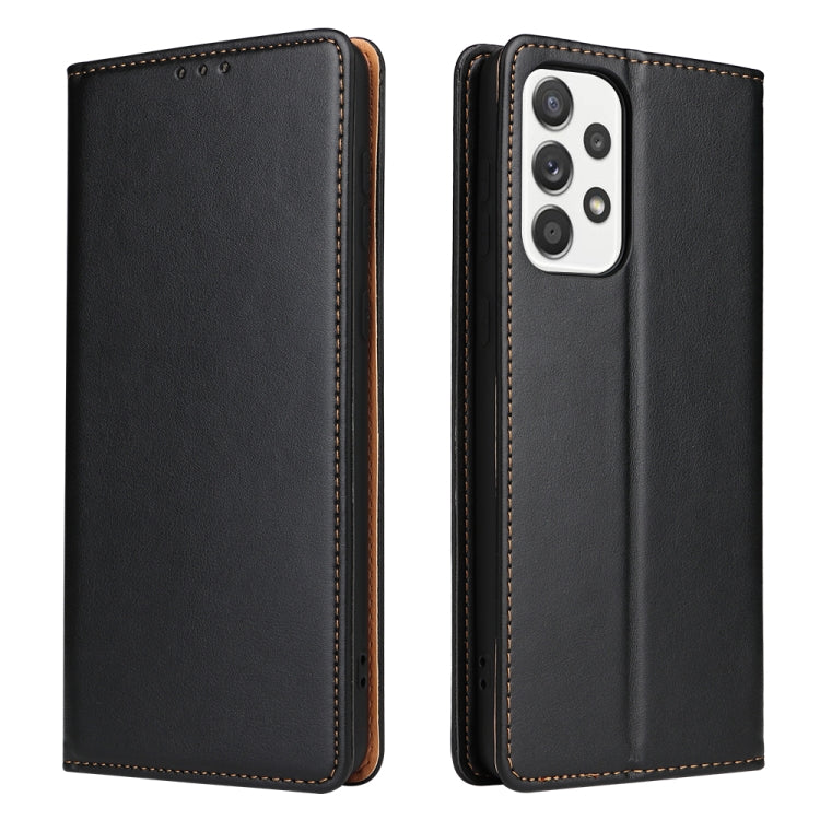 Fierre Shann PU Genuine Leather Texture Leather Phone Case, For Samsung Galaxy A02s, For Samsung Galaxy A12, For Samsung Galaxy A13 5G, For Samsung Galaxy A22 5G, For Samsung Galaxy A33 5G, For Samsung Galaxy A53 5G, For Samsung Galaxy A73 5G����������...