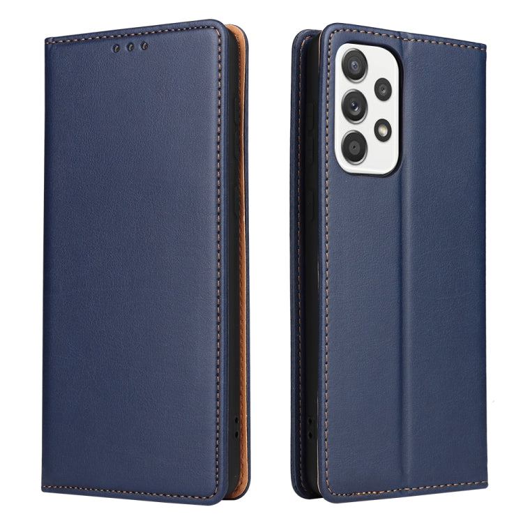 Fierre Shann PU Genuine Leather Texture Leather Phone Case, For Samsung Galaxy A02s, For Samsung Galaxy A12, For Samsung Galaxy A13 5G, For Samsung Galaxy A22 5G, For Samsung Galaxy A33 5G, For Samsung Galaxy A53 5G, For Samsung Galaxy A73 5G����������...