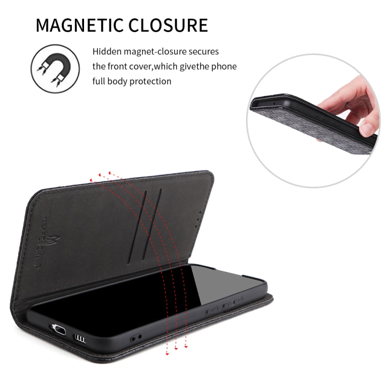 Fierre Shann Crocodile Texture Magnetic Genuine Leather Phone Case, For Samsung Galaxy S22 5G, For Samsung Galaxy S22+ 5G, For Samsung Galaxy S22 Ultra 5G
