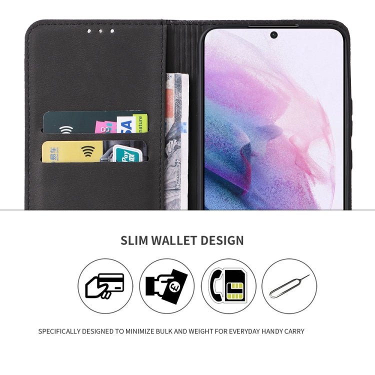 Fierre Shann Crocodile Texture Magnetic Genuine Leather Phone Case, For Samsung Galaxy S22 5G, For Samsung Galaxy S22+ 5G, For Samsung Galaxy S22 Ultra 5G