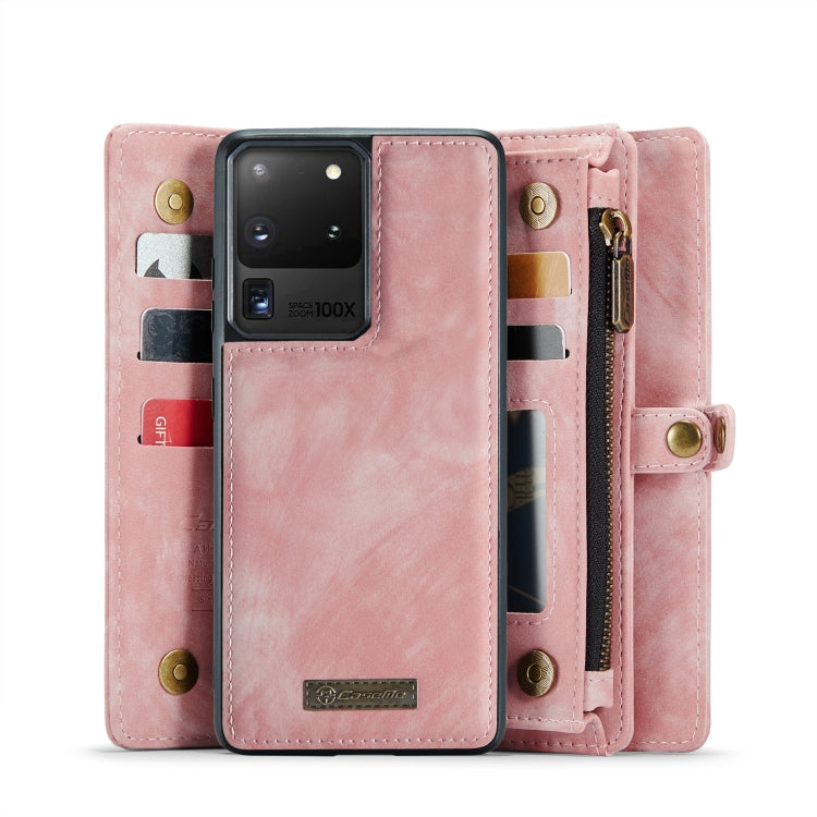 CaseMe Detachable Multifunctional Horizontal Flip Leather Case, with Card Slot & Holder & Zipper Wallet & Photo Frame, For Samsung Galaxy S20 Plus, For Samsung Galaxy S20, For Samsung Galaxy S20 Ultra