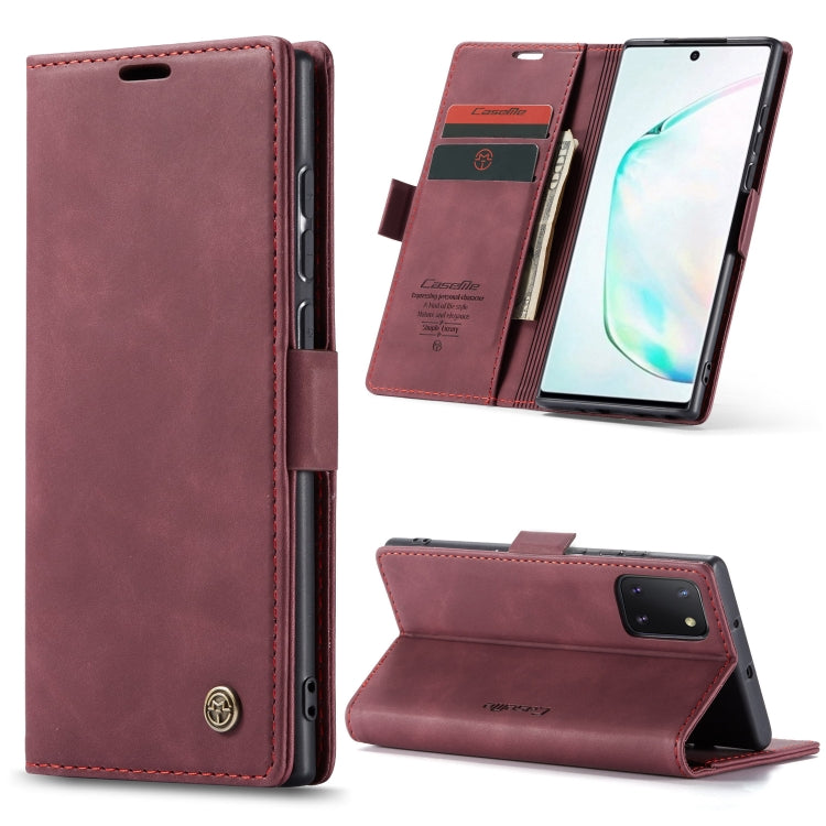 CaseMe Multifunctional Horizontal Flip Leather Case, with Card Slot & Holder & Wallet, For Galaxy A51, For Galaxy A71, For Galaxy A81 / Note 10 Lite, For Galaxy A91 / S10 Lite, For Galaxy S20, For Galaxy S20 Plus, For Galaxy S20 Ultra