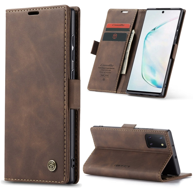 CaseMe Multifunctional Horizontal Flip Leather Case, with Card Slot & Holder & Wallet, For Galaxy A51, For Galaxy A71, For Galaxy A81 / Note 10 Lite, For Galaxy A91 / S10 Lite, For Galaxy S20, For Galaxy S20 Plus, For Galaxy S20 Ultra