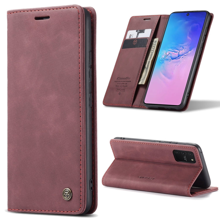 CaseMe Multifunctional Horizontal Flip Leather Case, with Card Slot & Holder & Wallet, For Galaxy A51, For Galaxy A71, For Galaxy A81 / Note 10 Lite, For Galaxy A91 / S10 Lite, For Galaxy S20, For Galaxy S20 Plus, For Galaxy S20 Ultra