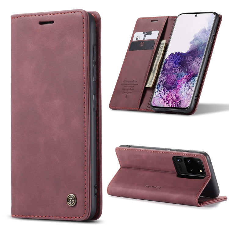 CaseMe Multifunctional Horizontal Flip Leather Case, with Card Slot & Holder & Wallet, For Galaxy A51, For Galaxy A71, For Galaxy A81 / Note 10 Lite, For Galaxy A91 / S10 Lite, For Galaxy S20, For Galaxy S20 Plus, For Galaxy S20 Ultra