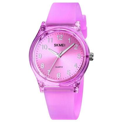 SKMEI 1760 Stainless Steel Buckle Silicone Strap Waterproof Quartz Watch