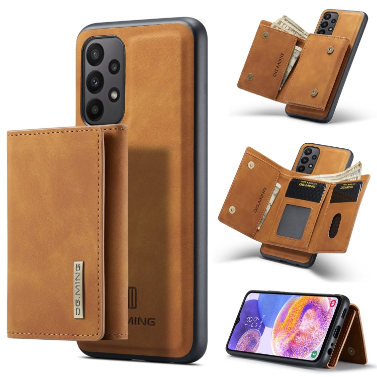 DG.MING M1 Series 3-Fold Multi Card Wallet + Magnetic Phone Case, For Samsung Galaxy A23 5G