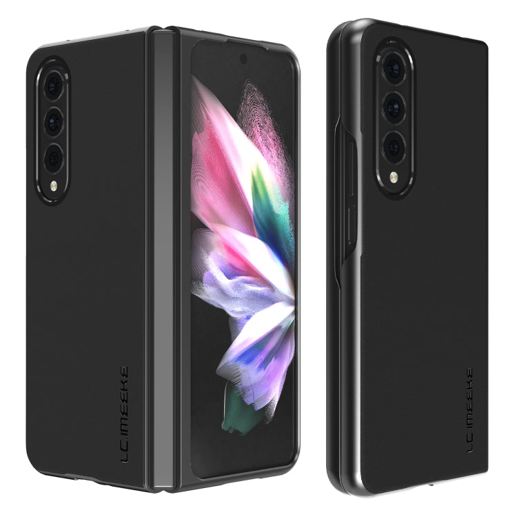 LC.IMEEKE Shock-resistant Plain Leather All-inclusive Protective Case, For Samsung Galaxy Z Flip4 5G, For Samsung Galaxy Z Fold4 5G
