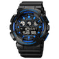 SKMEI 1857 Stainless Steel Buckle PU Strap Waterproof Electronic Watch