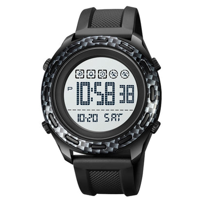 SKMEI 1872 Stainless Steel Buckle PU Strap Waterproof Electronic Watch, White, Black