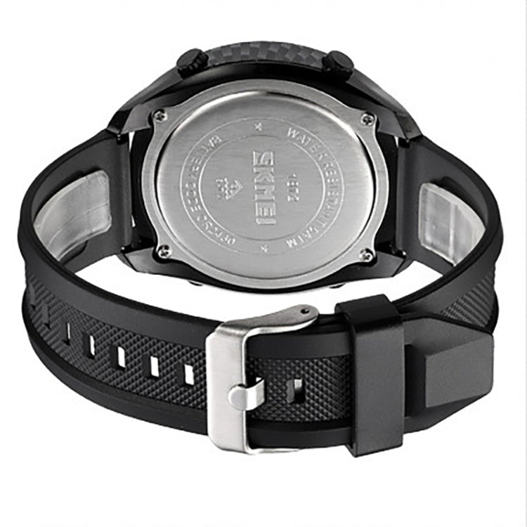 SKMEI 1872 Stainless Steel Buckle PU Strap Waterproof Electronic Watch, White, Black