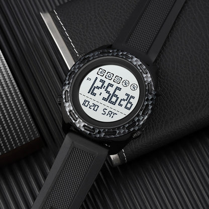SKMEI 1872 Stainless Steel Buckle PU Strap Waterproof Electronic Watch, White, Black
