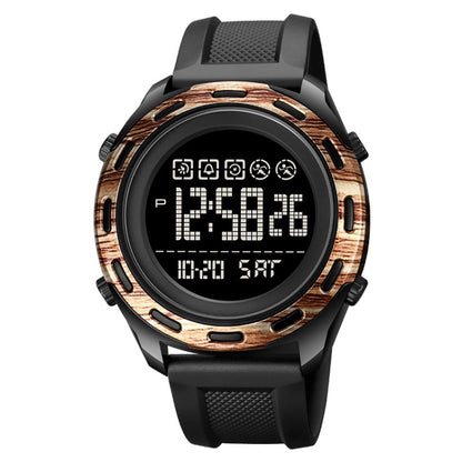 SKMEI 1872 Stainless Steel Buckle PU Strap Waterproof Electronic Watch, White, Black