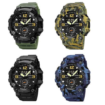SKMEI 1965 Stainless Steel Buckle PU Strap Waterproof Electronic Watch