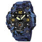 SKMEI 1965 Stainless Steel Buckle PU Strap Waterproof Electronic Watch