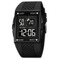 SKMEI 1967 Stainless Steel Buckle PU Strap Waterproof Electronic Watch