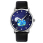 SKMEI 9283 Stainless Steel Buckle Glass Mirror Waterproof Quartz Watch, Steel Belt, Leather Belt