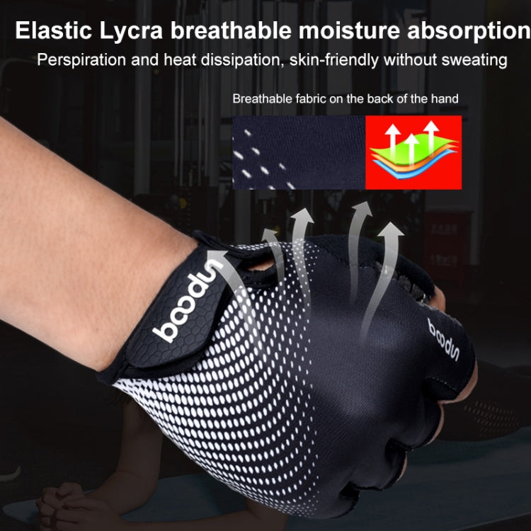 BOODUN 1096 Non-slip Wear-resistant Breathable Fitness Sports Silicone Gloves, S, M, L, XL