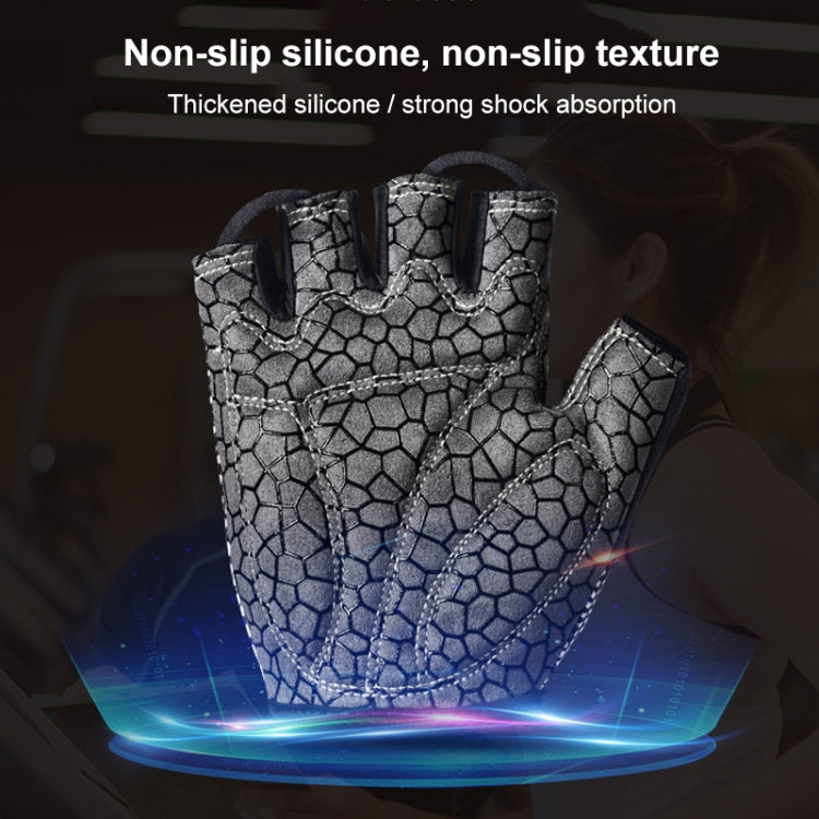 BOODUN 1096 Non-slip Wear-resistant Breathable Fitness Sports Silicone Gloves, S, M, L, XL