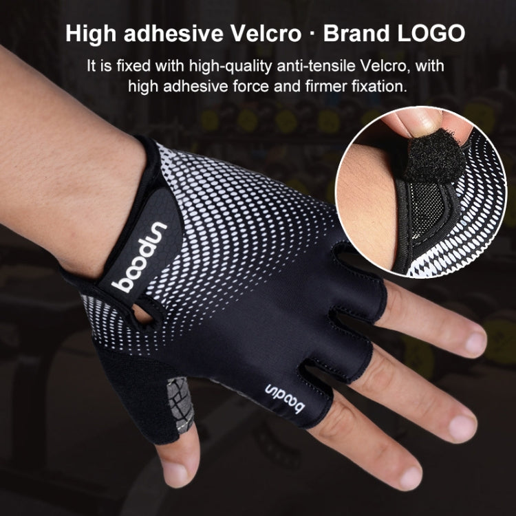 BOODUN 1096 Non-slip Wear-resistant Breathable Fitness Sports Silicone Gloves, S, M, L, XL