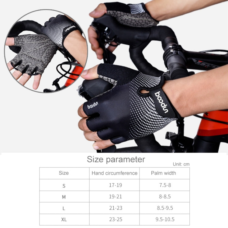 BOODUN 1096 Non-slip Wear-resistant Breathable Fitness Sports Silicone Gloves, S, M, L, XL