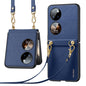 SULADA Litchi Texture Leather + TPU Phone Case with Strap, For Samsung Galaxy Z Flip3 5G, For Huawei P50 Pocket