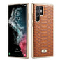 Fierre Shann Python Texture Electroplating PU Phone Case, For Samsung Galaxy S22 5G, For Samsung Galaxy S22+ 5G, For Samsung Galaxy S22 Ultra 5G