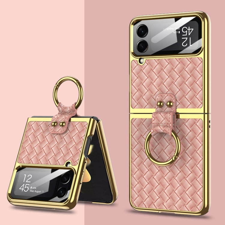GKK Weave Texture Electroplating Protective Phone Case, For Samsung Galaxy Z Flip4