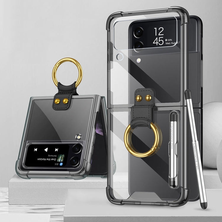 GKK Airbag Protective Phone Case with Ring & Pen, For Samsung Galaxy Z Flip4