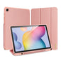 DUX DUCIS Domo Series Horizontal Flip Magnetic PU Leather Case with Three-folding Holder & Pen Slot, For Galaxy Tab A 8.4 (2020), For Galaxy Tab S6 Lite 10.4 inch