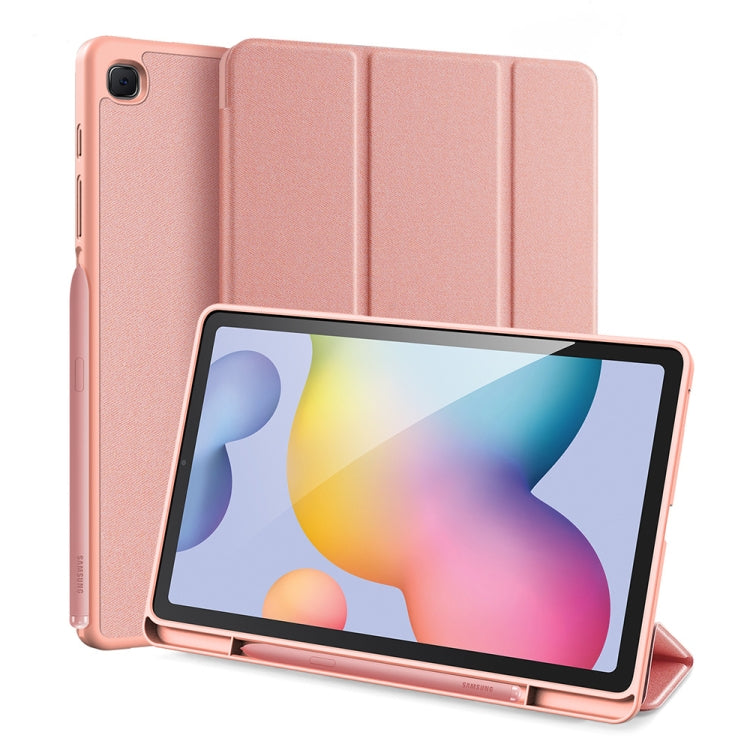 DUX DUCIS Domo Series Horizontal Flip Magnetic PU Leather Case with Three-folding Holder & Pen Slot, For Galaxy Tab A 8.4 (2020), For Galaxy Tab S6 Lite 10.4 inch